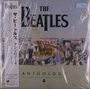 Logo mit "The Beatles" und "Anthology 4", daneben japanische Schriftzeichen. Collage mit Bildern der Beatles.