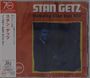 "STAN GETZ", "Nobody Else but Me", vertikaler japanischer Text links, illustrative Gestaltung mit Musikerthema.