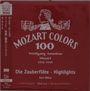 "MOZART COLORS 100", "Wolfgang Amadeus Mozart 1756-1791", "Die Zauberflöte - Highlights", "Karl Böhm". Rote Verpackung.
