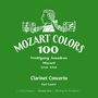Mozart Colors 100: Clarinet Concerto von Karl Leister. Wolfgang Amadeus Mozart, 1756-1791. Illustration eines Kopfes.