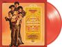 Text: "Diana Ross presents The Jackson 5." Rotes Vinyl, freudige Gruppe in Vintage-Kleidung, oranger Hintergrund.