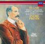 "ELGAR 'ENIGMA' VARIATIONS 'POMP & CIRCUMSTANCE' MARCHES Nos. 1-5 ROYAL PHILHARMONIC ORCHESTRA ANDRE PREVIN." Illustration eines Mannes.