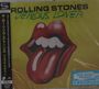 "ROLLING STONES" und "JEALOUS LOVER" stehen über einem Logo mit roten Lippen und ausgestreckter Zunge.