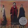 „SIDDHARTHA Original Soundtrack JUN MIYAKE“; drei Personen in langen Gewändern vor einem orangefarbenen Hintergrund.