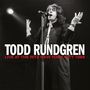 Text: "Todd Rundgren Live at the Ritz New York City 1989." Schwarz-weißes Foto eines Sängers mit Mikrofon auf der Bühne.