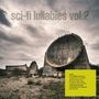 Text: "sci-fi lullabies vol.2." Unten verfallene Betonstruktur in einer kargen Landschaft unter einem bewölkten Himmel.