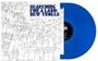 Text: "SEARCHING FOR A LAND / NEW TROLLS". Eine blaue Vinyl-Platte, schwarz-weiße Zeichnung von Menschen im Hintergrund.