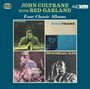 "JOHN COLTRANE with RED GARLAND. Four Classic Albums. 2 CDs. AVIDjazz. Vier Albumcover mit John Coltrane."