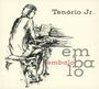 „Tenório Jr. embalo“. Skizzenhafte Illustration eines sitzenden Pianisten.