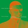 Text: "A man from the future", "Tennant/Lowe/Hodges", "Pet Shop Boys", "Juliet Stevenson", "Manchester Camerata Octet", "Orchestrations by Sven Helbig". Illustration eines Mannes in orange auf grünem Hintergrund.