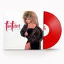 Albumcover-Text: "Tina Turner, Break Every Rule". Eine Frau mit voluminösem Haar und Lederjacke neben einer roten Schallplatte.