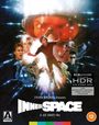 Texte: "InnerSpace", "Steven Spielberg Presents", "A Joe Dante Film", "4K Ultra HD", "HDR", "12". 

Ein aufregendes Weltraumdesign mit Gesichtern und Technologien.
