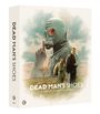 "DEAD MAN'S SHOES, A FILM BY SHANE MEADOWS." Illustration: Mann mit Gasmaske, zwei Männer in Landschaft.
