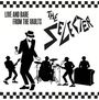 Texte: "LIVE AND RARE FROM THE VAULTS", "THE SELECTER". Illustration von Musikern als schwarze Silhouetten, Schachbrettmuster.