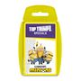 "TOP TRUMPS SPECIALS" oben, darunter "ILLUMINATION'S MINIONS". Drei gelbe Figuren in Jeans stehen gemeinsam. Verpackung ist gelb.