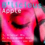 Texte: "B'licious Apple", Tracklisten und "Babzilla Records". Hintergrund zeigt ein rotes, stilisiertes Portrait.