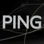 Text: "PING" in großen Buchstaben. Namen: Raoul Björkenheim & Paal Nilssen-Love. We Jazz Records. Schwarzer Hintergrund mit Linien.