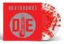 Text: "BRAINSBOMBS DIE". Rotes Cover, graue Schrift. Vinyl mit roten Spritzern.