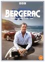 "BERGERAC: The Complete Collection", BBC, Mann in weißem Hemd mit rotem Auto und Küste im Hintergrund. Altersfreigabe 12.