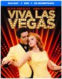 "VIVA LAS VEGAS" in Lichtern, Namen Elvis Presley und Ann-Margret darüber. Zwei Menschen tanzen in gelber Kleidung.