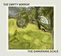 Oben "THE EMPTY MIRROR", unten "THE DARKENING SCALE". Verzerrtes, welliges Muster in Grün- und Brauntönen.