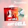 Text: „Danceteria“, „SOFT CELL“. CD-Cover in Rot- und Orangetönen, links Personen in Bewegung.