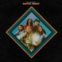 "The Sheepdogs, Outta Sight" oben. Fünf Männer, retro gekleidet, sitzen in einem bunten Rautenrahmen, umgeben von Sternenhimmel.