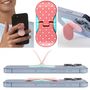 : zipgrips White Dots on Pink - 2 in 1 Handy-Griff & Aufsteller - Sicherer Griff - Halter für Smartphones - Perfekte Selfies - Ideal für Videos, Div.