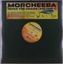 "Morcheeba Remix The Chaos (Volume 1)" mit Titelliste. Dunkler Hintergrund, zentrales Element durch eine Vinyl-Schallplatte.