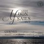 Text: "The Moon Sails Out", Gurney, Scott Venables, Richard Benjamin, Jenkinson, Frith. Logo von EM Records. Meer unter bewölktem Himmel.
