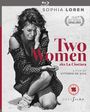 Text: "TWO WOMEN aka La Ciociara", "A film by Vittorio De Sica", "Sophia Loren". Schwarz-Weiß-Foto einer lachenden Frau.