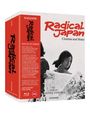 „Radical Japan: Cinema and State“, „Films by Nagisa Oshima“. Zwei Menschen halten ein beschriftetes Tuch.