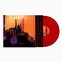 Text: "THE OSCILLATION". Rotes Vinyl auf abstraktem, orange-schwarzem Cover mit grafischen Linien und Mustern.