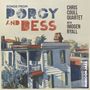 „SONGS FROM PORGY AND BESS“. Gemälde von Häusern mit Veranda, Bäume im Hintergrund, blaue und rote Dachdetails.