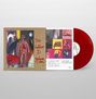 "The Golden D" von Graham Coxon. Rote Schallplatte mit bunter Hülle und Illustrationen.