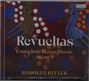 "Revueltas Complete Piano Music Volume 1, Rodolfo Ritter." Eine bunte Illustration mit Vögeln und Blumen.