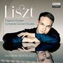 „Liszt: Paganini Etudes, Complete Concert Etudes“ von Giovanni Bertolazzi. Ein Mann ruht auf einem Arm.