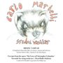 "Carlo Martelli Sredni Vashtar" in roter Schrift, Zeichnung eines Marders mit weichem, expressivem Blick.