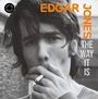 Text: "EDGAR JONES THE WAY IT IS". Schwarz-weißes Porträt einer Person, die eine Zigarette hält.