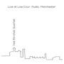 "Live at Low Four Studio, Manchester" und "Nat Birchall Quartet" in einem minimalistischen Stadtbild-Illustration.