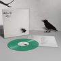 MG x CD + JL =. Illustration mit einem fliegenden Vogel, einer grünen Schallplatte und einem schwarzen Vogel im Hintergrund.
