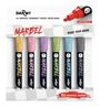 : MARBEL Set mit 6 Universalmarkern Acrylfarben, Rundspitze medium 4mm, Pastellfarben, Div.