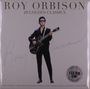 "ROY ORBISON 20 GOLDEN CLASSICS." Ein Mann in schwarzem Anzug mit Gitarre, runde Brille. Silbernes "Lucky Dip"-Sticker.