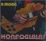 Text: "P. Mobil" oben, "HONFOGLALÁS" unten. Ein Mann spielt eine Gitarre aus Holz, Form unregelmäßig.