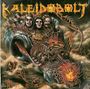 "Kaleidobolt" und "Karakuchi" in auffälligen, gelben Schriftzügen. Illustration von verschlungenen, metallischen Wesen.