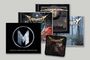 Texte: "CONCEPT 2", "THE FINAL HOURS", "BEFORE I GET TO REST". Vier CD-Cover mit mystischen und futuristischen Illustrationen.