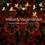 "Mahsa & Marjan Vahdat", "Heart's Endless Garden | Woven Verses". Bunte Muster und fliegende, goldene Vögel.