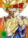 Text: „Dragon Ball Z“, „Box 4 Episoden 108-138“, „FSK ab 12“. Illustration von drei blonden, kämpfenden Figuren.