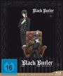 "Black Butler - Public School Arc - II". Zwei stilvolle Charaktere, ein Junge im Sessel, ein Butler daneben.