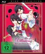 Text: "I'll Become a Villainess Who Goes Down in History", "FSK ab 12 freigegeben". Drei Anime-Figuren, roter Hintergrund.